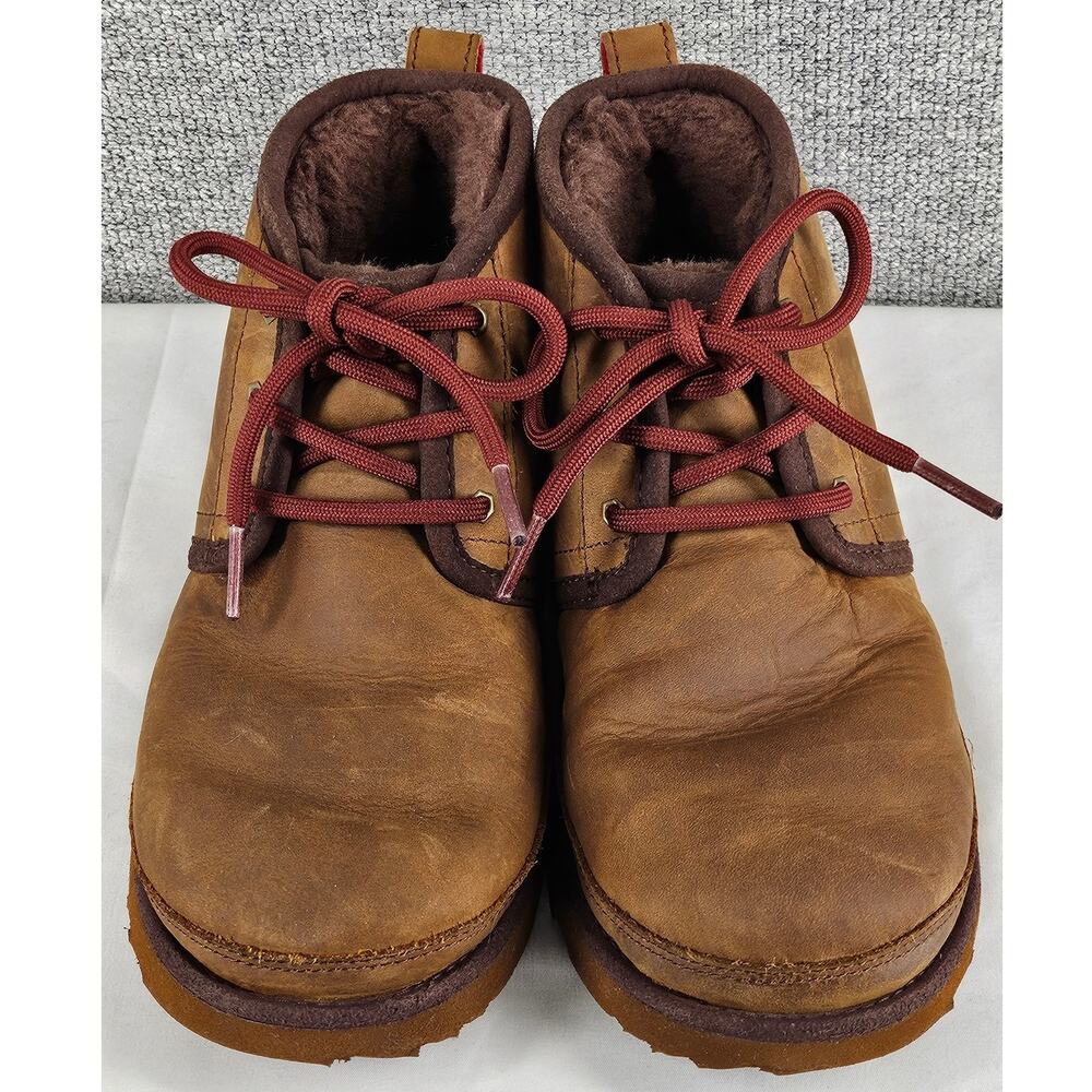UGG YOUTH NEUMEL II BROWN WATERPROOF PLUSH MID-TOP CHUKKA BOOTS US SIZE 3 - Picture 3 of 11